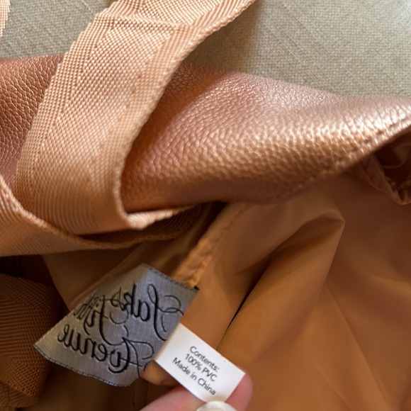 Saks Fifth Avenue PVC Metallic Rose Gold Tote Bag - Picture 12 of 12